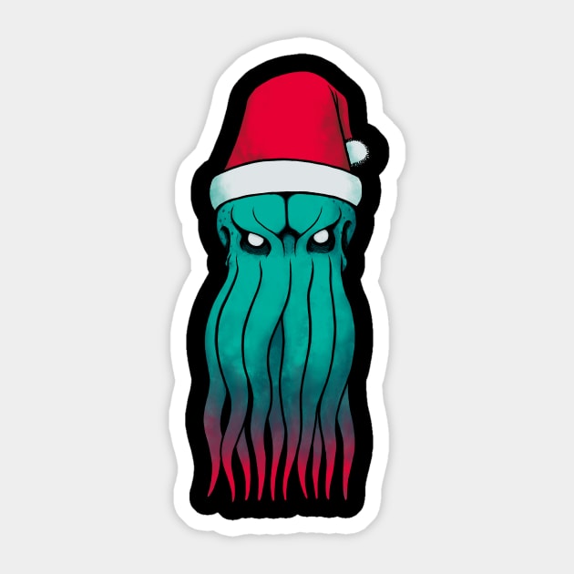 Cosmic Santa Sticker by pigboom